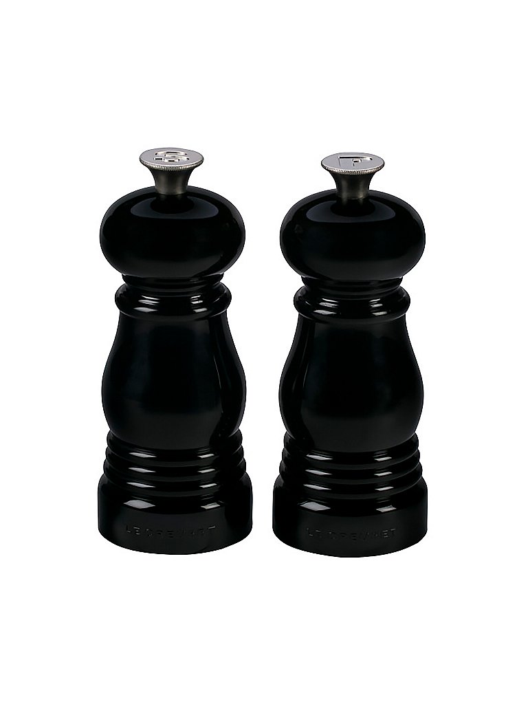 LE CREUSET Mini Salz- & Pfeffermühlen Set 12,5cm Schwarz schwarz baby